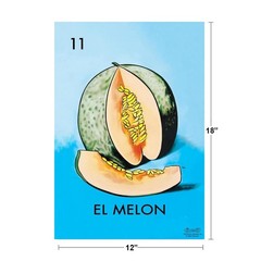 11 El Melon Cantaloupe Loteria Card Poster 12×18