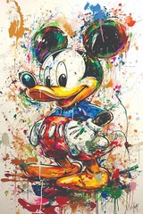 CARTOON MOUSE BANKSY GRAFFITI POP ART PRINT/POSYRT CANVAS/SATIN PHOTO PAPER T27