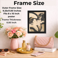 Set of 3 Framed Wall Art 8×10 Japanese Vintage Decor Asian Traditional Art Gift