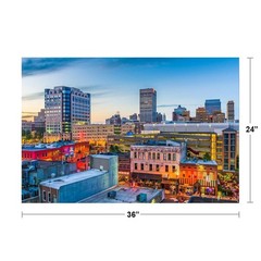 Memphis Tennessee Skyline Beale Street Photo Art Print Poster 36×24