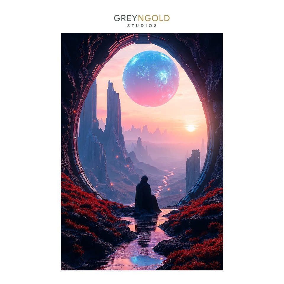 Natural Landscape Fantasy Poster Wall Art Print pick size A4/A3/A2/90x60cm