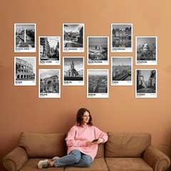 12 Decor – Black and White Photography Wall Art/Famous Architecture Landscap…