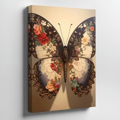 Canvas Wall Art a Highly Decorative Butterfly with Wings Richly Patterned with