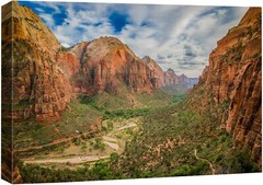 Wall26 – Canvas Print Wall Art – Aerial View of Zion National Park