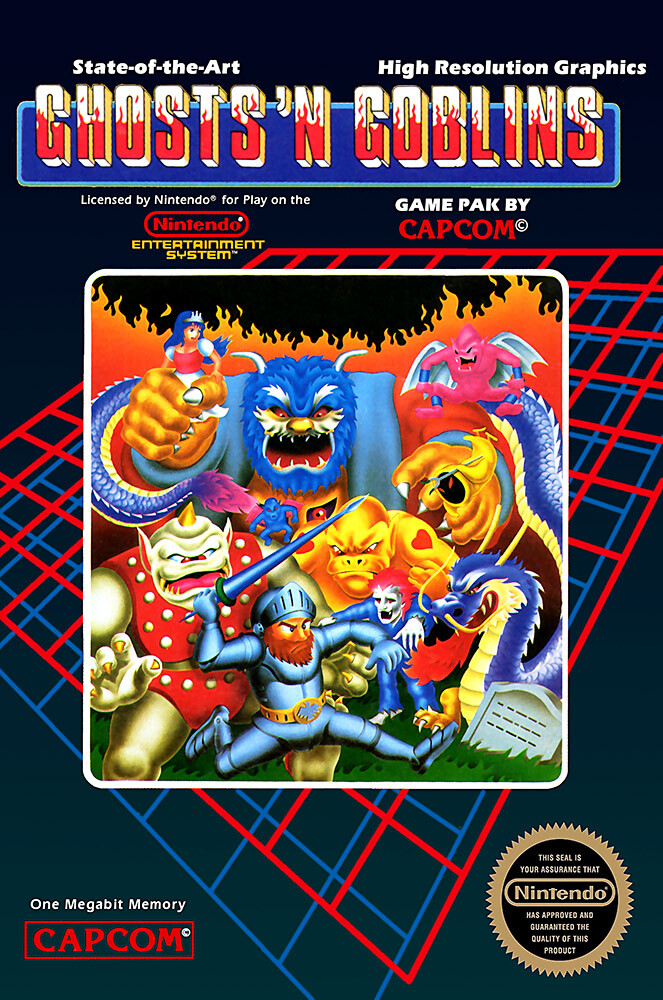 Ghost ‘N Goblins Nintendo NES BOX ART Premium POSTER MADE IN USA – NES025
