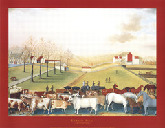 EDWARD HICKS The Cornell Farm 22″ x 28″ Offset Lithograph 1994 Contemporary