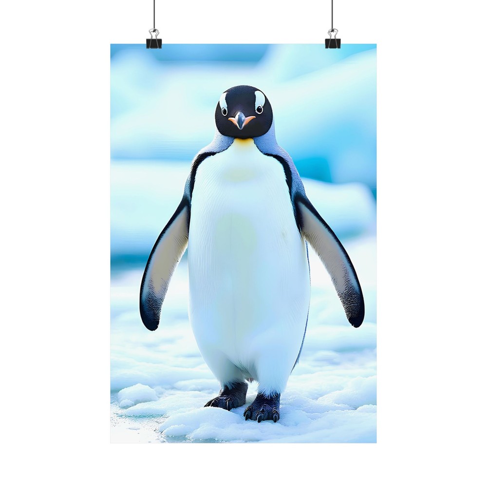 Emperor Penguin Bird Wall Art Print | Premium Matte Vertical Poster Home Decor
