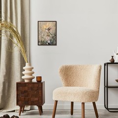 Vintage Floral Framed Wall Art, Hummingbird Gold Foil Style Canvas Prints for…