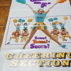 Cheerleading Cheerleaders Vertical Multicolor Poster «Score! Team! Score!»