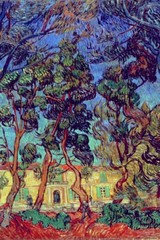 Vincent Van Gogh Trees in the Garden Hospital Poster 12×18