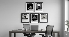 Five Black and white 8 X 10 fashion prints «97 Decor Boujee Room Decor» motivate