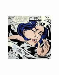 Drowning Girl, Roy Lichtenstein, Wall Art Print Poster 26″ x 23″ 291