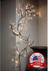 Vid De Sauce Iluminada, Soporte De Pared Para Decoración Del Hogar LED NEW US.