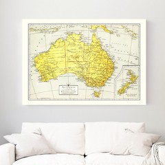 Old Map of Australia 1943 – Vintage Australia Art Wall Decor