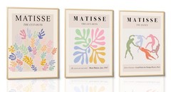 3Pcs Matisse Canvas Wall Art Abstract Botanical Posters Dance Cut-Outs Prints…