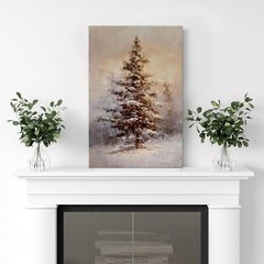 32″x48″ – Merry Christmas Canvas Print Wall Art – Xmas Celebration Home Decor