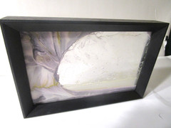 Sand Art Gold Purple Sparkling Wave Unique Changing Black Framed Wall Picture