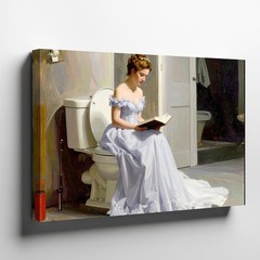 Canvas Wall Art a Classical Yet Surreal Image of a Woman in a Flowing Gown