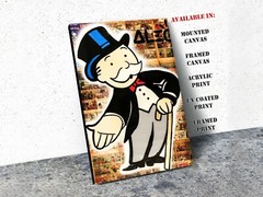 Alec Monopoly Mr Monopoly Art Print | Mounted Canvas | Framed Canvas |Acrylic