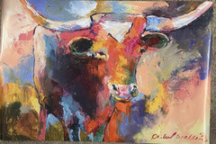 Richard Wallich Steer 32×48 Large Art Print Longhorn Bull Western Wall Poster