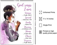 African American Women Scripture Print – Inspirational Gift