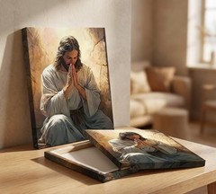 Jesus Prayer Canvas Wall Art Jesus Christ Portrait Wall Decor Picture Christi