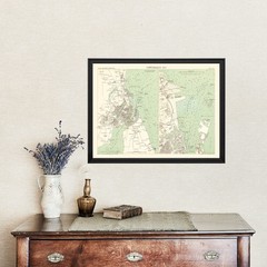 Old Map of Copenhagen 1888 – Vintage Denmark Art Wall Decor