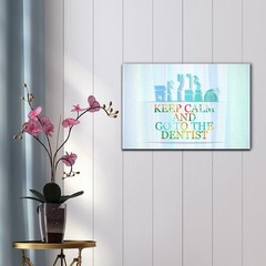 wall26 – Dentist Canvas Wall Art – Keep Calm and Go to the Dentist -32×48 inches