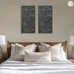 Madison Park Botanical Distressed Carved Wood 2-pc. Wall Art Set 31.5″x 15″