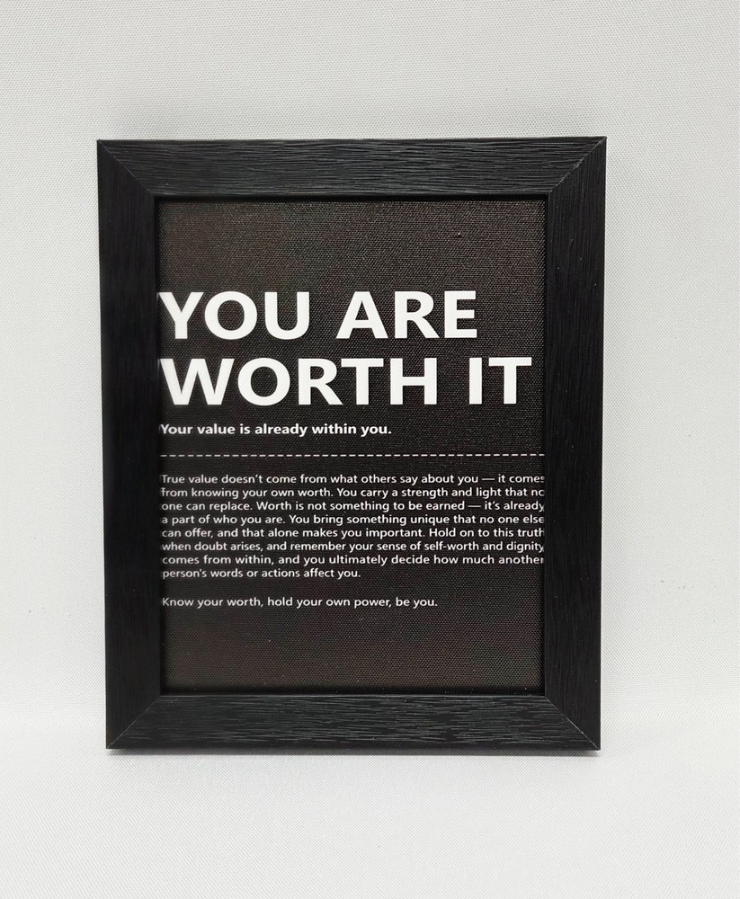 Framed Canvas Wall Decoration Motivational Quote Inspirational 8×10