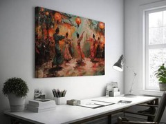 Ethereal Traditional Dance Wall Art Canvas Unframed Print Art
