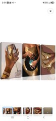 3-Piece African American Women Canvas Wall Art Set (New) Home Decor