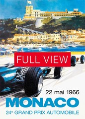 Monaco Vintage F1 Grand Prix, 1966 poster — Vintage Formula 1 poster, travel art