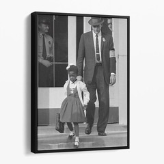 Ruby Bridges Walks To School – Civil Rights 1960s Canvas Print Wall Art