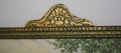 Vintage Carved Wood Framed Barefoot Boy Daydreaming Picture Print 13.5X11.5