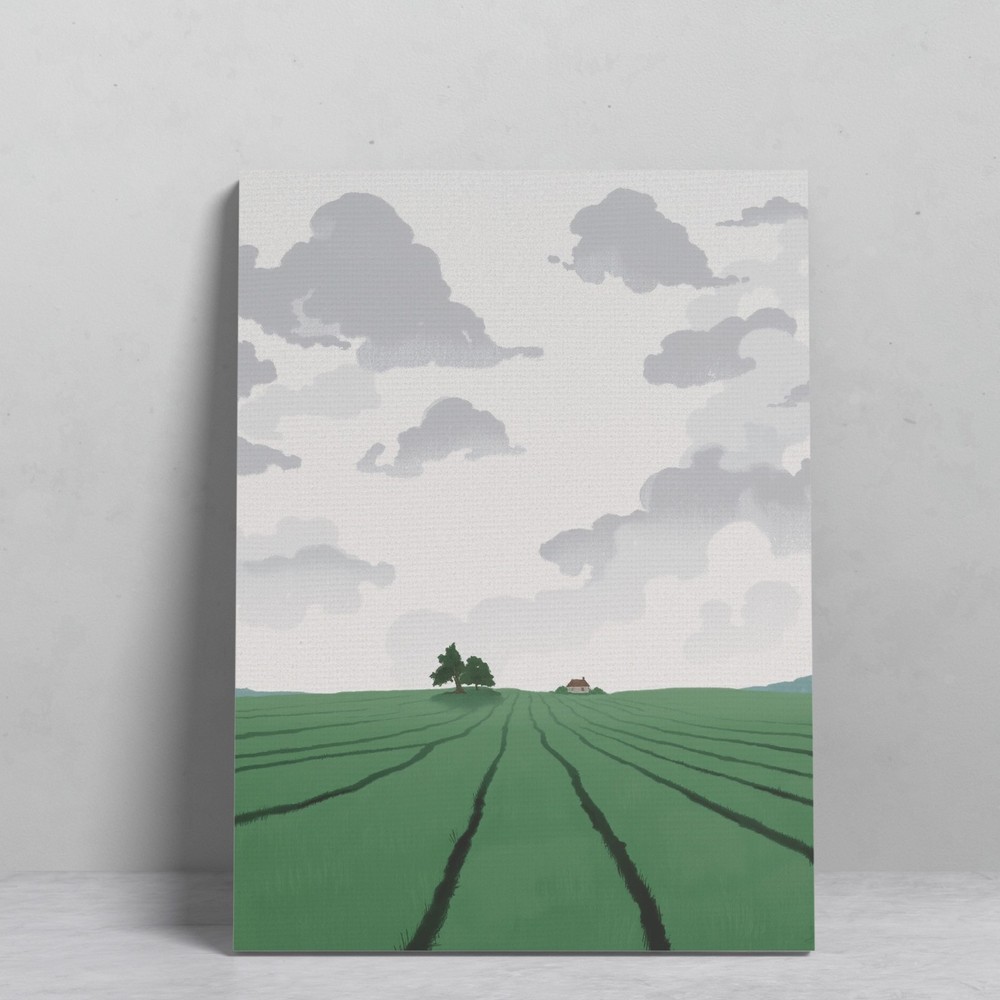 Modern Concise Gloomy Fields Abstract Living Room Decor Landscape Canvas Prints