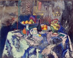 Vase, Bottle and Fruit : Henri Matisse : 1906 : Art Print