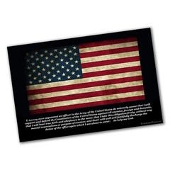 Military Officer Oath of Office American Flag 24×36 11×17 In Poster