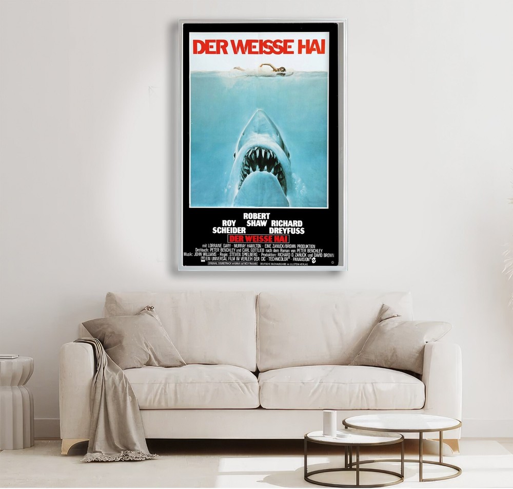 1975 Jaws German Version Classic Movie Poster 11×17 or 24×26 Inch Size