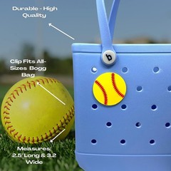 BAGLETS Softball Ball Sport Charm Decorative Charm Accessories Compatible