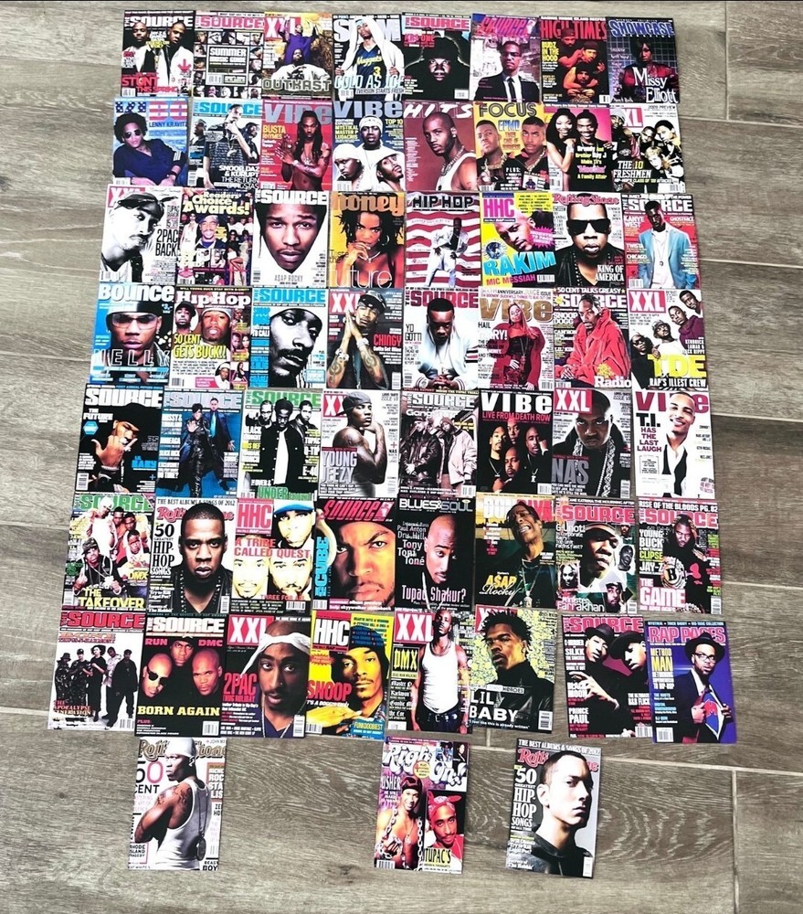Retro Hip Hop Rappers Wall Collage Kit Prints for Bed Room Decor, 4×6 Inch 60pcs