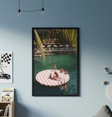 Slim Aarons Luxury Poolside Vintage Photo Poster Old Money Glam Wall Art Print