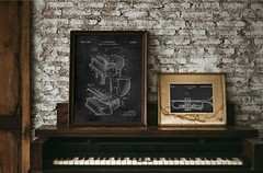 Set of 8 Jazz Instruments Patent Wall Art Prints (8×10) Gifts for Music Lovers