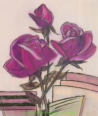 ROSES Silver Foil MIRAGE ED. Gallery Print Poster TYLER DEAN Art AUTOGRAPHED