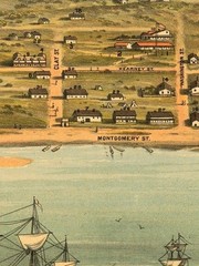 San Francisco California 1846 Historic Panoramic Town Map – 18×24