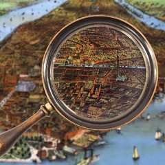 Historic Bird’s Eye View Drawing of Lower Manhattan From 1883