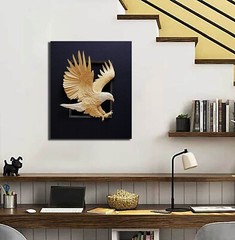 American 3D Bald Eagle US Military Wall Art Canvas Prints Home Décor Bird Poster