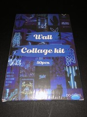 50PC Blue Neon Aesthetic Pictures Wall Collage Kit Psychic Reader NEW