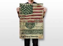250 Years of America 1776-2026 – American Currency Dollar Decor – POSTER 20″x30″