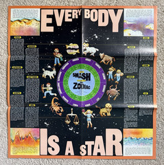 Vintage 70’s Smash Magazine zodiac astrology double sided poster 1974 21.25x22in